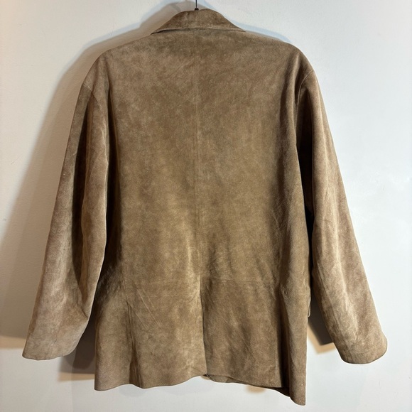 PENDLETON Sz M Light Tan Soft Suede Blazer Jacket Lined Pockets Unisex - Picture 7 of 12